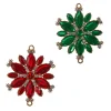 Raz Imports Raz 3.25" Red and Green Jeweled Snowflake Christmas Ornament Set of 2 4416238 Sale