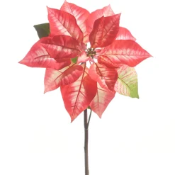 Raz Imports Raz 24.5" Red and Pink Poinsettia Stem Christmas Tree Pick F4341706 Clearance