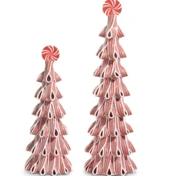 Raz Imports Raz 18" Red and White Ribbon Candy Christmas Trees with Sprinkles Set of 2 4519135 Best