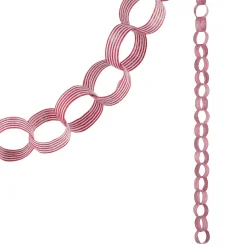 Raz Imports Raz 4' Red and White Striped Chain Christmas Garland G4106712 New