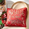 Raz Imports Raz 18" Red Believe Christmas Pillow 4327709
