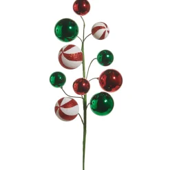 Raz Imports Raz 26" Red, Green, and Peppermint Ball Christmas Tree Spray F4532779 Outlet