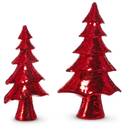 Raz Imports Raz 20" Red Layered Disco Ball Trees Christmas Decoration 4554054 Hot