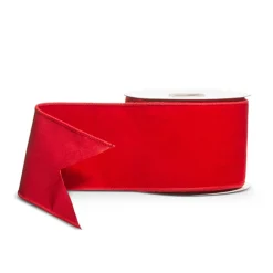 Raz Imports Raz 4" Red Velvet Wired Christmas Ribbon R4527866 Best
