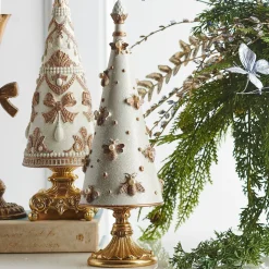 Raz Imports Raz 15.5" Regal Bee Embellished Cone Christmas Tree Decoration 4510475