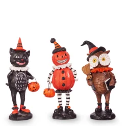 Raz Imports Raz 8" Retro Halloween Party Friends Figures Decoration Set of 3 4412117 New