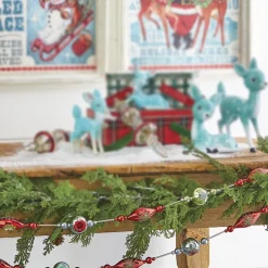 Raz Imports Raz 6' Retro Ornament Christmas Tree Glass Garland G4122805