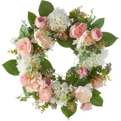 Raz Imports Raz 24" Rose and Hydrangea Easter Wreath W4202061