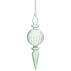 Raz Imports Raz 9.5" Sage Clear Glass Finial Christmas Ornament 4522911 Best