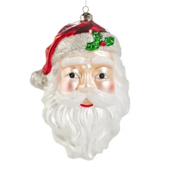 Raz Imports Raz 10.5" Santa Head Glass Christmas Ornament 4520903 Sale