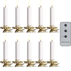 Raz Imports Raz 4" Set of 10 Clip-On Lighted Christmas Tree Candles with Remote 4324036 Clearance