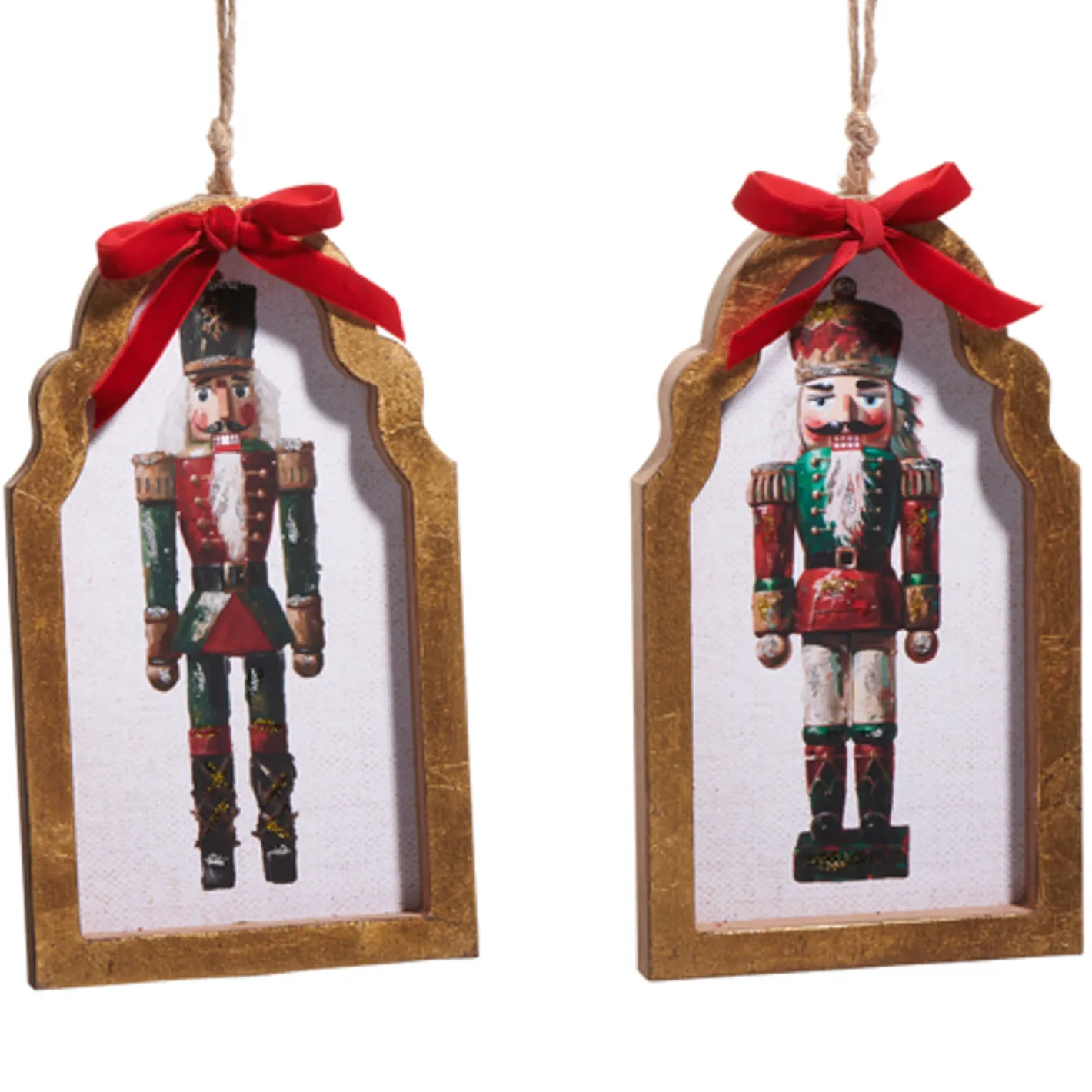Raz Imports Raz 7.5" Set of 2 Nutcracker Framed Christmas Ornament 4521359 New