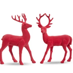 Raz Imports Raz 12.5" Set of 2 Pink Velvet Reindeer Christmas Decoration 4402407 Outlet