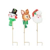 Raz Imports Raz 25.5" Set of 3 Sparkle Holiday Christmas Character Yard Stake 4536666