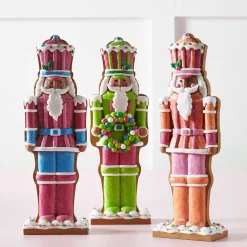 Raz Imports Raz 12" Set of 3 Vivid Jolly Gingerbread Nutcracker Christmas Figures 4516606 Sale