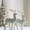 Raz Imports Raz 12.75" Set of 2 White Glittered Deer Christmas Figures 3100812 Online