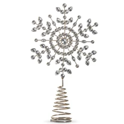 Raz Imports Raz 12" Silver Jeweled Snowflake Tree Topper 4403610 Discount