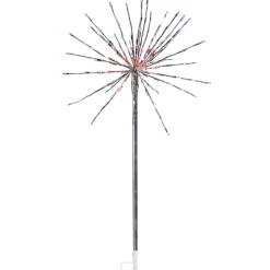 Raz Imports Raz 4' Silver Starburst with Red, White, and Blue LED Lighted Stake L4537005 New