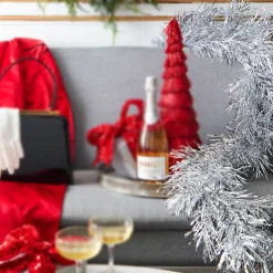 Raz Imports Raz 6' Silver Tinsel Garland G4302376 Best