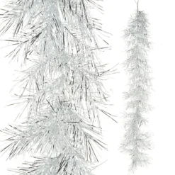 Raz Imports Raz 6' Silver Tinsel Garland G4302376 Best