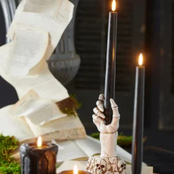 Raz Imports Raz 7" Skeleton Hand Halloween Taper Candle Holder Decoration 4411316 New