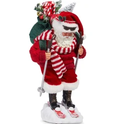 Raz Imports Raz 11" Skiing Santa Christmas Figure 4315523 Discount