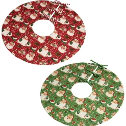 Raz Imports Raz 24" Small Red or Green Retro Santa Christmas Tree Skirt Sale