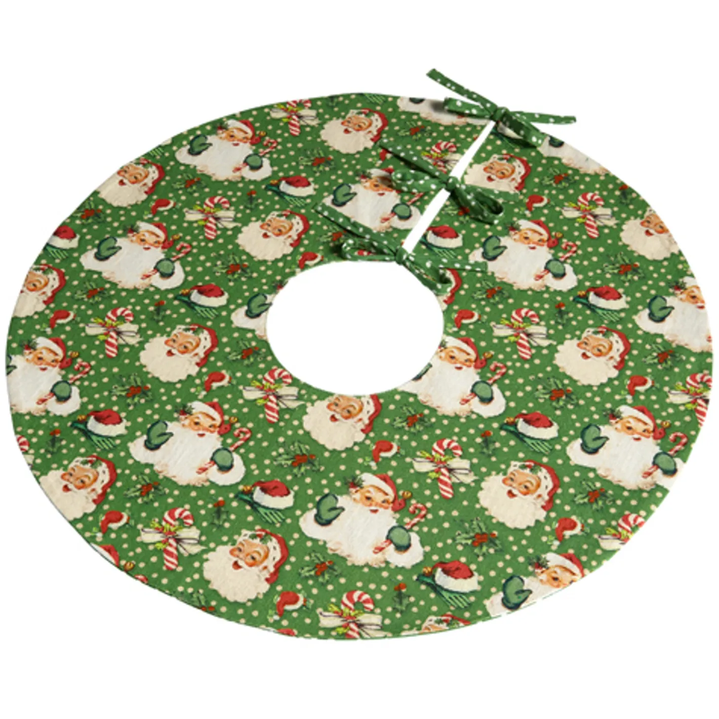 Raz Imports Raz 24" Small Red or Green Retro Santa Christmas Tree Skirt Sale