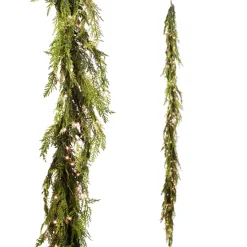 Raz Imports Raz 9' Snake Light Real Feel Green Cedar Christmas Garland G3952038 Best