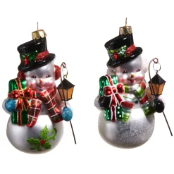 Raz Imports Raz 5" Snowman Glass Christmas Ornament 4552903 Best