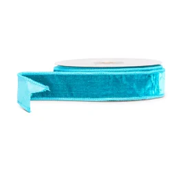 Raz Imports Raz 1.5" Teal Velvet Wired Christmas Ribbon R4527873 Outlet