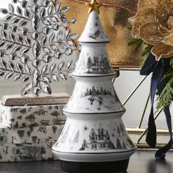 Raz Imports Raz 12" Through the Woods Ceramic Christmas Trees Set of 2 4510470 Best