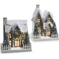 Raz Imports Raz 9" Through the Woods Lighted Paper House Christmas Decoration 4515560 Online