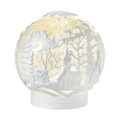 Raz Imports Raz 6.25" Town Scene Glittered Embossed LED Lighted Water Globe Christmas Decoration 4119076 Outlet