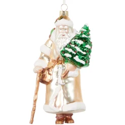 Raz Imports Raz 6.25" Victorian Santa Glass Christmas Ornament 4545707 Clearance