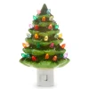 Raz Imports Raz 6" Vintage Green Ceramic Christmas Tree Night Light 4319167 Hot