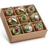 Raz Imports Raz 3.5" Vintage Inspired Glass Ball, Final and Reflector Christmas Ornaments Box of 9 4420864 Best