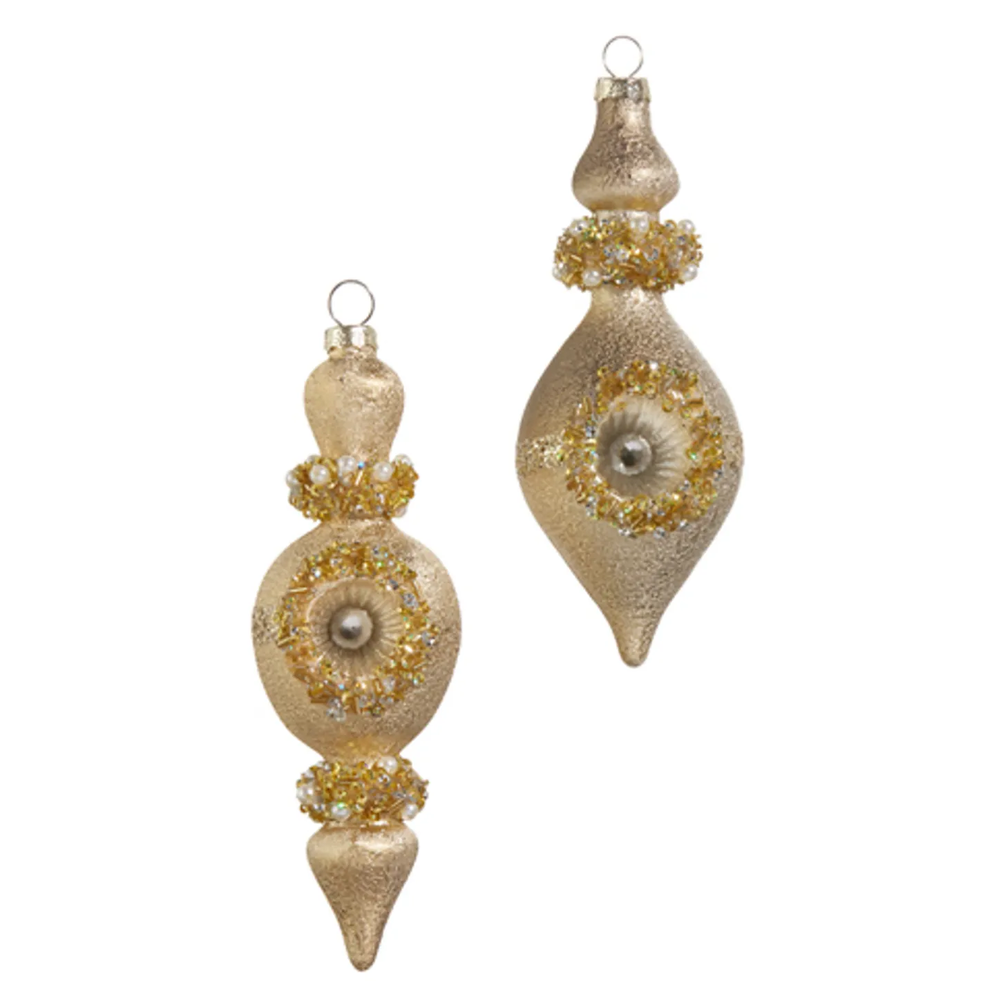 Raz Imports Raz 6.25" Vintage Inspired Gold Glass Final Christmas Ornament with Reflectors 4424661 Online