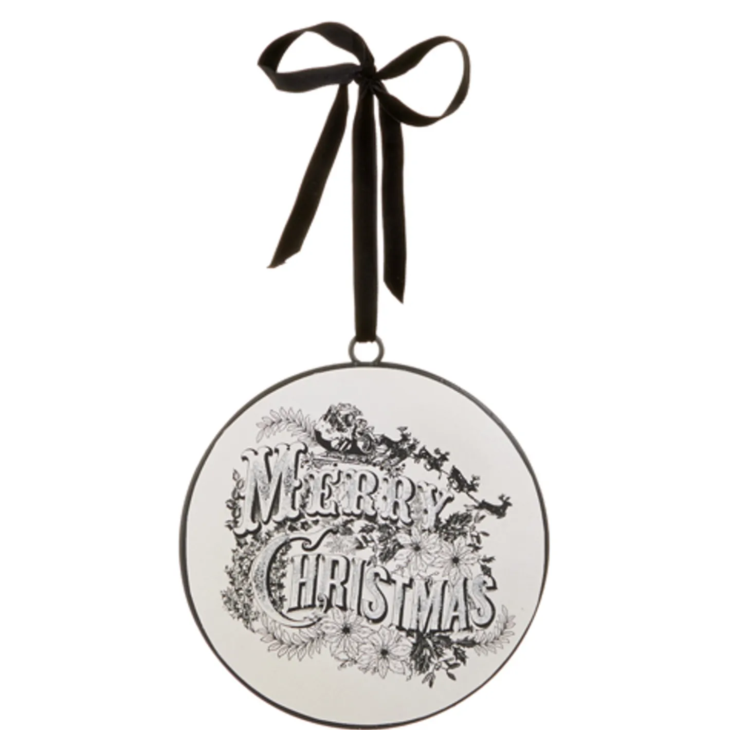 Raz Imports Raz 6" Vintage Merry Christmas Disc Christmas Ornament 4536523 Hot