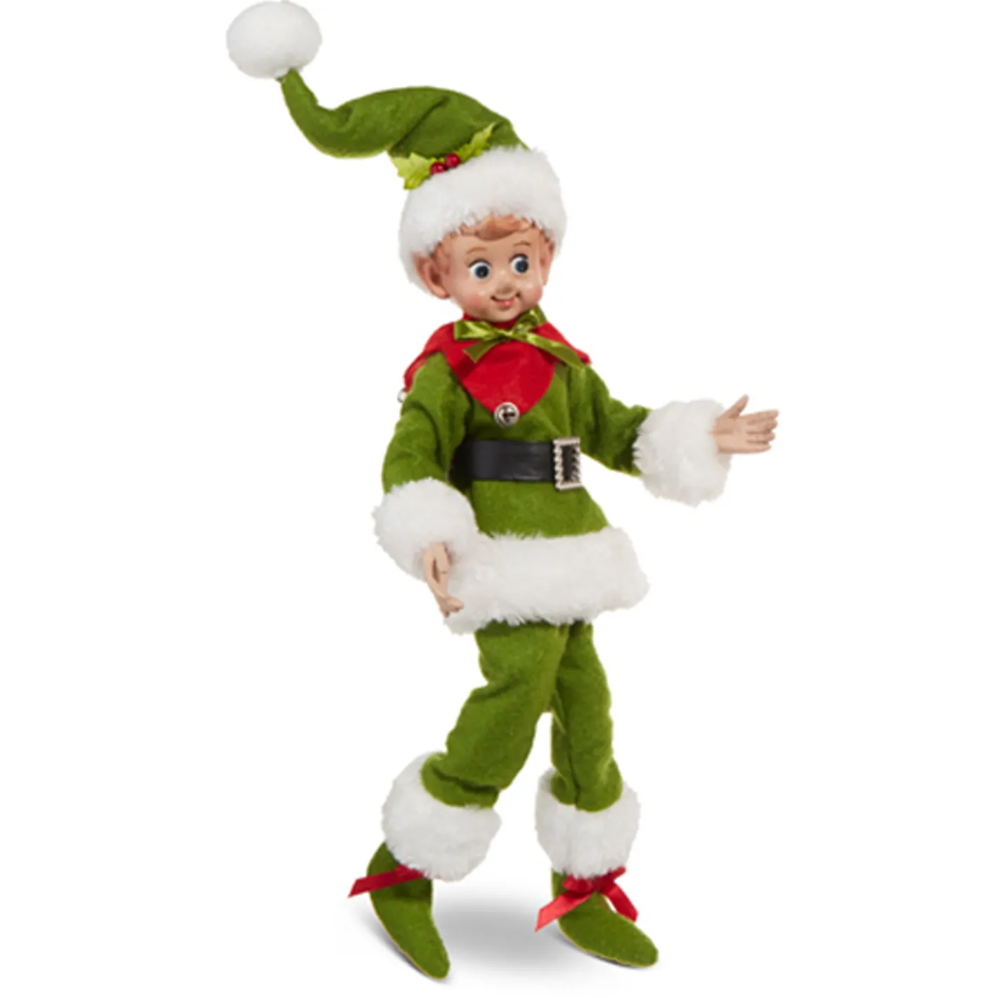 Raz Imports Raz 16" Vintage Red or Green Posable Christmas Elf 4302468 Sale
