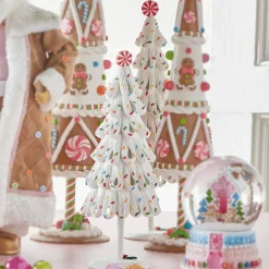 Raz Imports Raz 14.75" White Icing Trees with Sprinkles Christmas Decoration Set of 2 4512502 Outlet