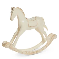 Raz Imports Raz 16.5" Whitewash Rocking Horse Christmas Decoration 4511382 Sale