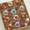Raz Imports Raz Box of 12 3.25" Bright Vintage Glass Christmas Ornaments 4120894 Outlet