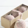Raz Imports Raz Box of 3 4" Red Ticking Stripe Christmas Ornaments 4220852 Hot