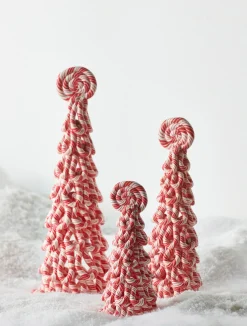 Raz Imports Raz Claydough Peppermint Candy Tree Christmas Figure Set of 3 3116231