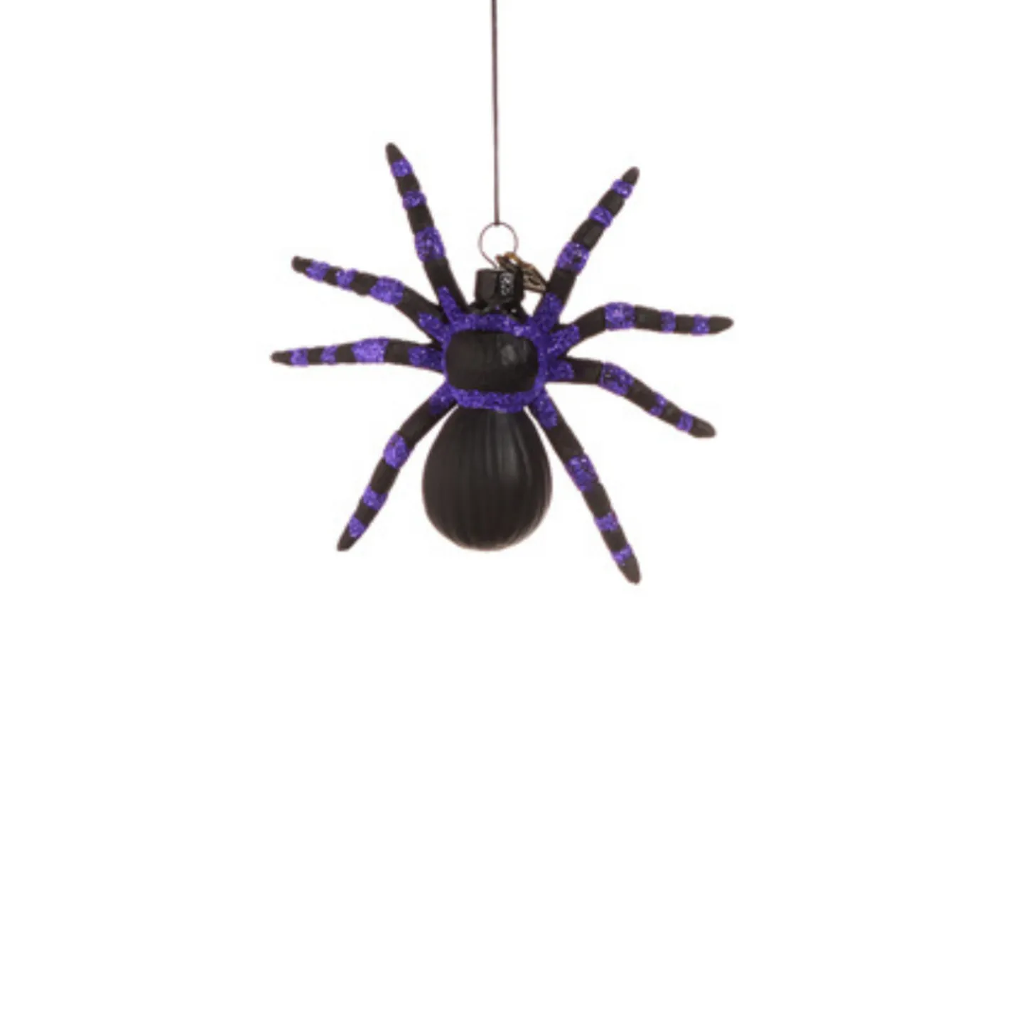 Raz Imports Raz Eric Cortina 4" Along Came A Spider Glass Halloween Ornament 4553165 Clearance