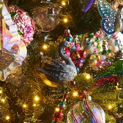 Raz Imports Raz Eric Cortina 4.5" Black Swan Clip-On Glass Christmas Ornament 4553125 Outlet