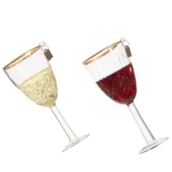 Raz Imports Raz Eric Cortina 5.5" Elegant Red or White Wine Glass Christmas Ornament 4353122 Online