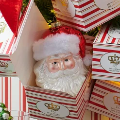 Raz Imports Raz Eric Cortina 7" Father Christmas Glass Christmas Ornament 4553099 Best