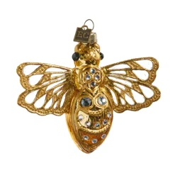 Raz Imports Raz Eric Cortina 4.25" Jeweled Queen Bee Glass Christmas Ornament 4453148 Outlet